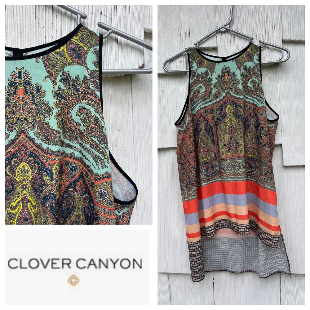 NWT Clover Canyon Paisley Printed Tunic‎ Tank XS
